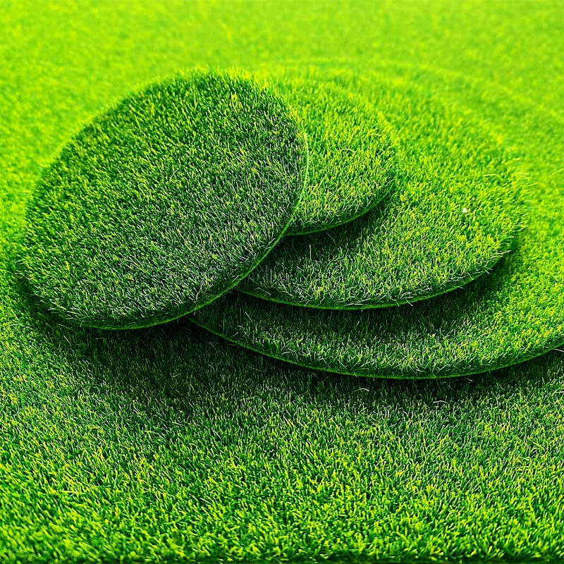 Bonsai Repotting Mat - 5/10Pcs Round Artificial Moss Fake Grass