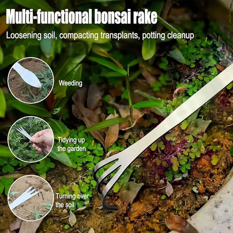Stainless Steel Root Rake Hand - Bonsai Garden Pot ulasan dan harga