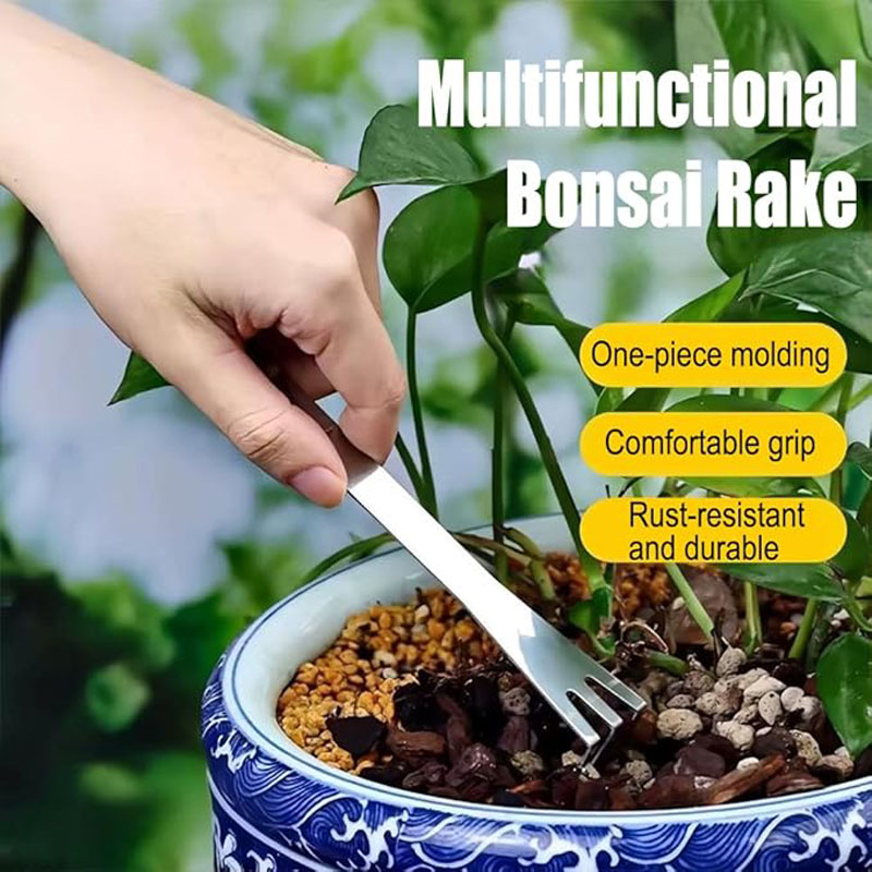 Stainless Steel Root Rake Hand - Bonsai Garden Pot ulasan dan harga