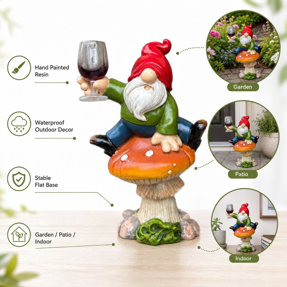 New Resin Garden Gnome Statue  - Bonsai Garden Ornaments ulasan dan harga