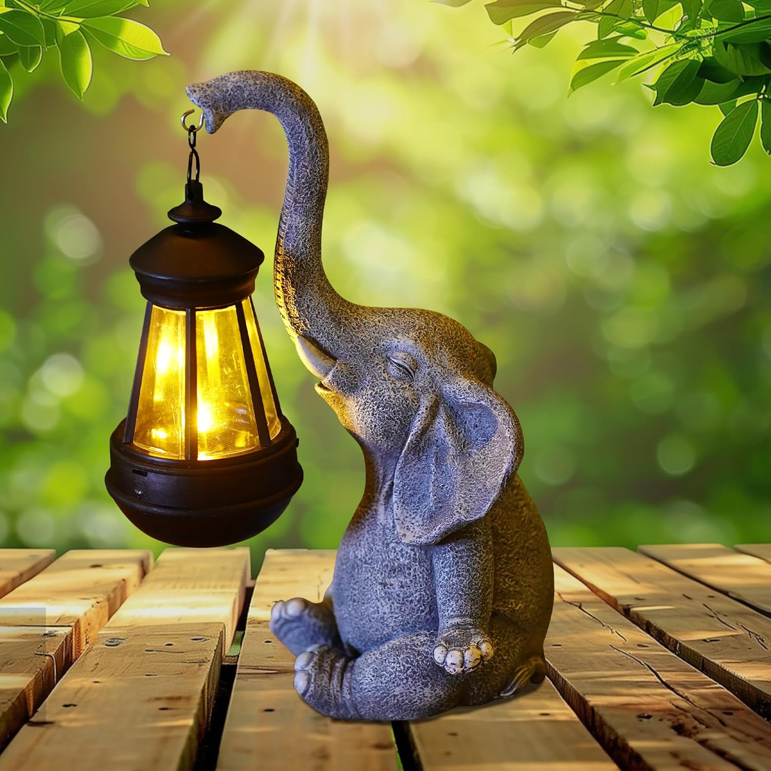 1PC Resin Elephant Garden Stat - Bonsai Garden Ornaments ulasan dan harga