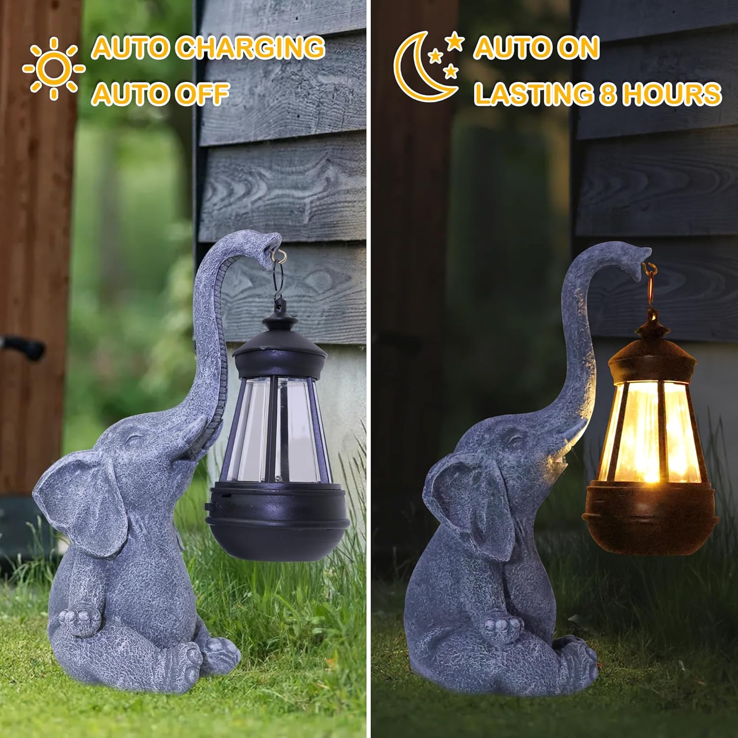 1PC Resin Elephant Garden Stat - Bonsai Garden Ornaments ulasan dan harga