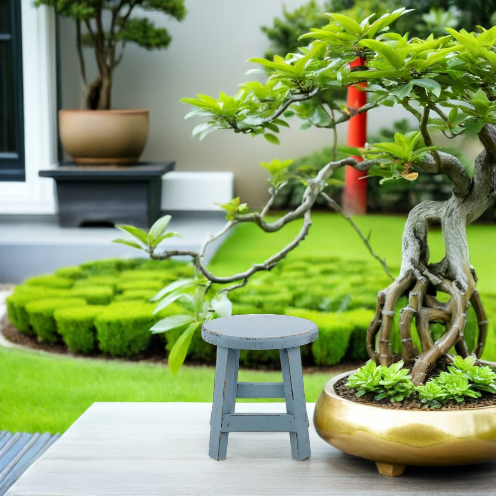 Flower Pot Stand Stool 18Cm So - Bonsai Garden Pot ulasan dan harga