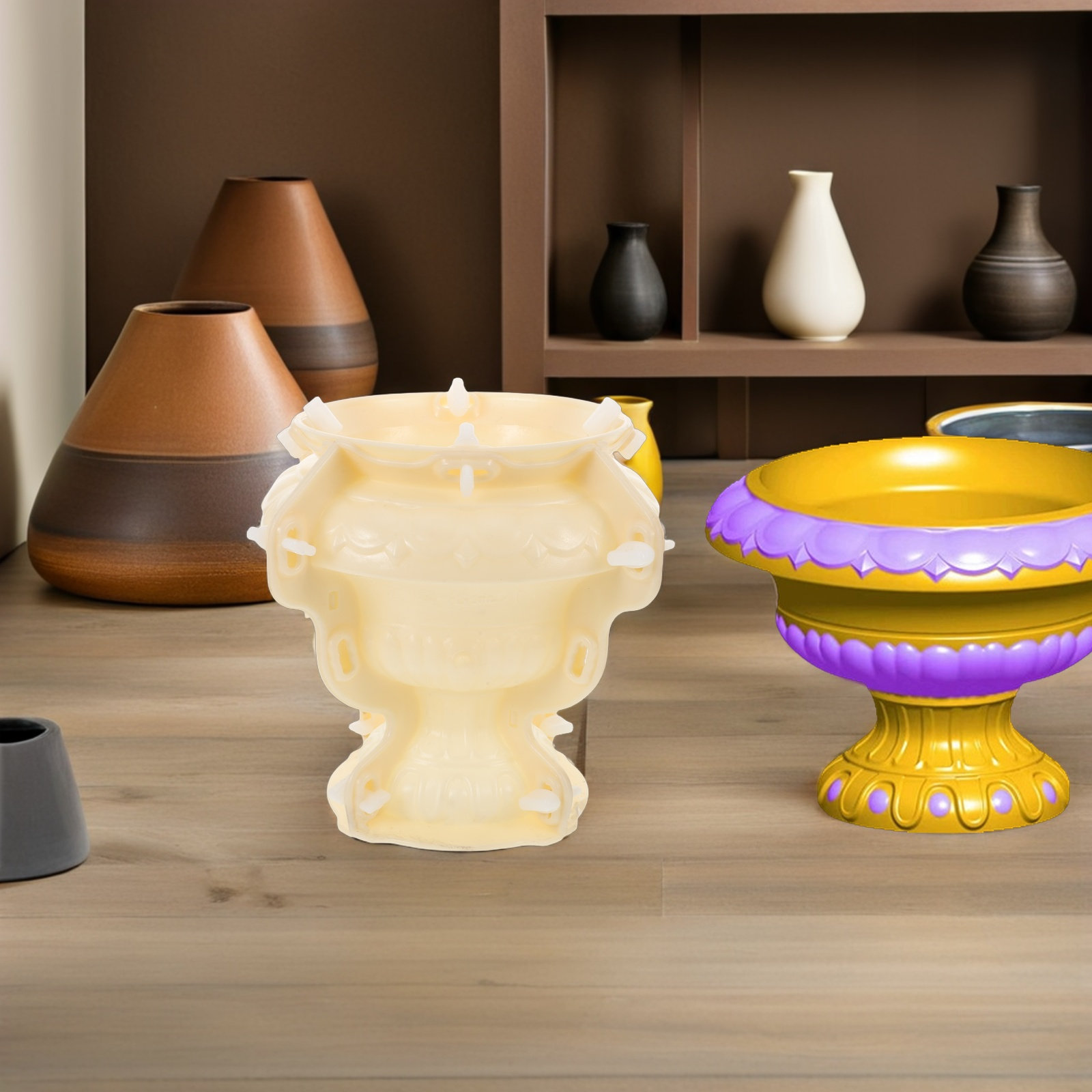 Roman Style Cement Pot Mold Th - Bonsai Garden Pot ulasan dan harga