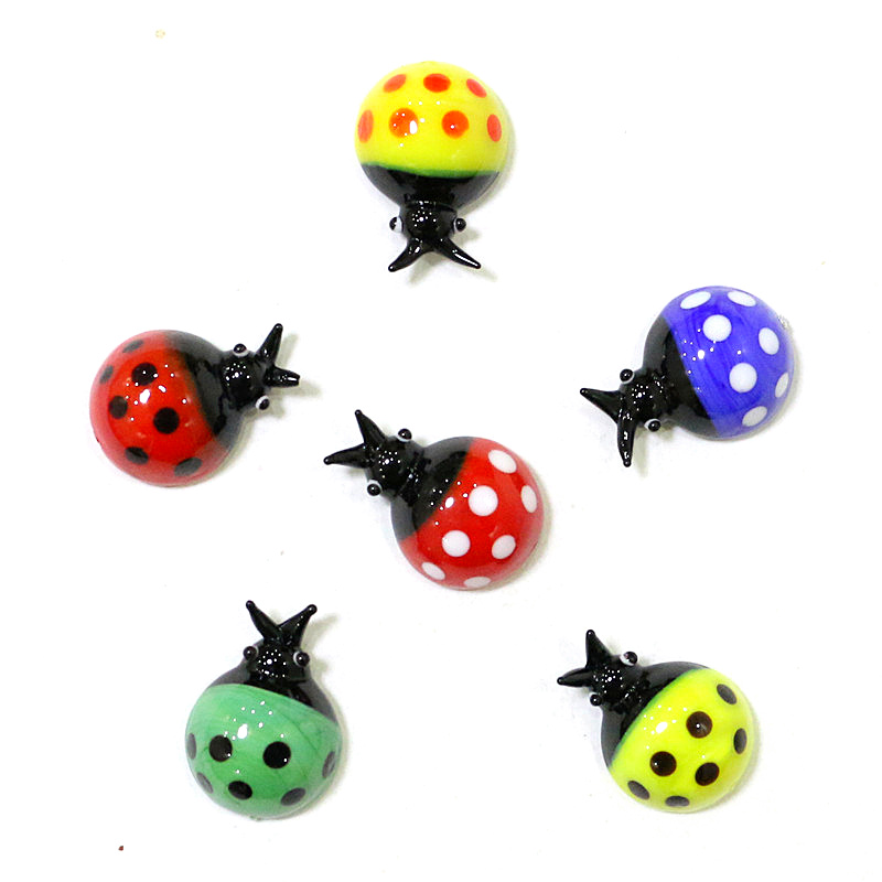 Mini Glass Beetle Ladybug Figu - Bonsai Garden Chinese Garden ulasan dan harga
