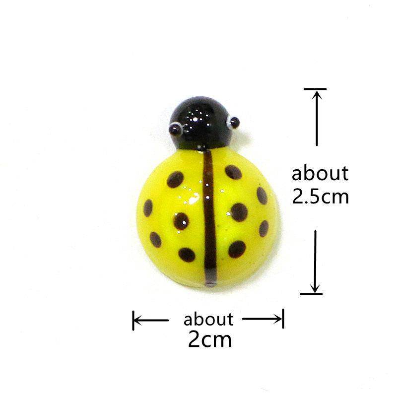 Mini Glass Beetle Ladybug Figu - Bonsai Garden Chinese Garden ulasan dan harga