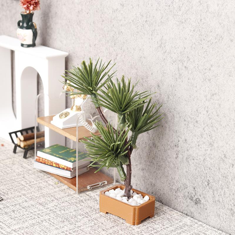 1Pcs 1/12 Dollhouse Simulation - Bonsai Garden Ornaments ulasan dan harga