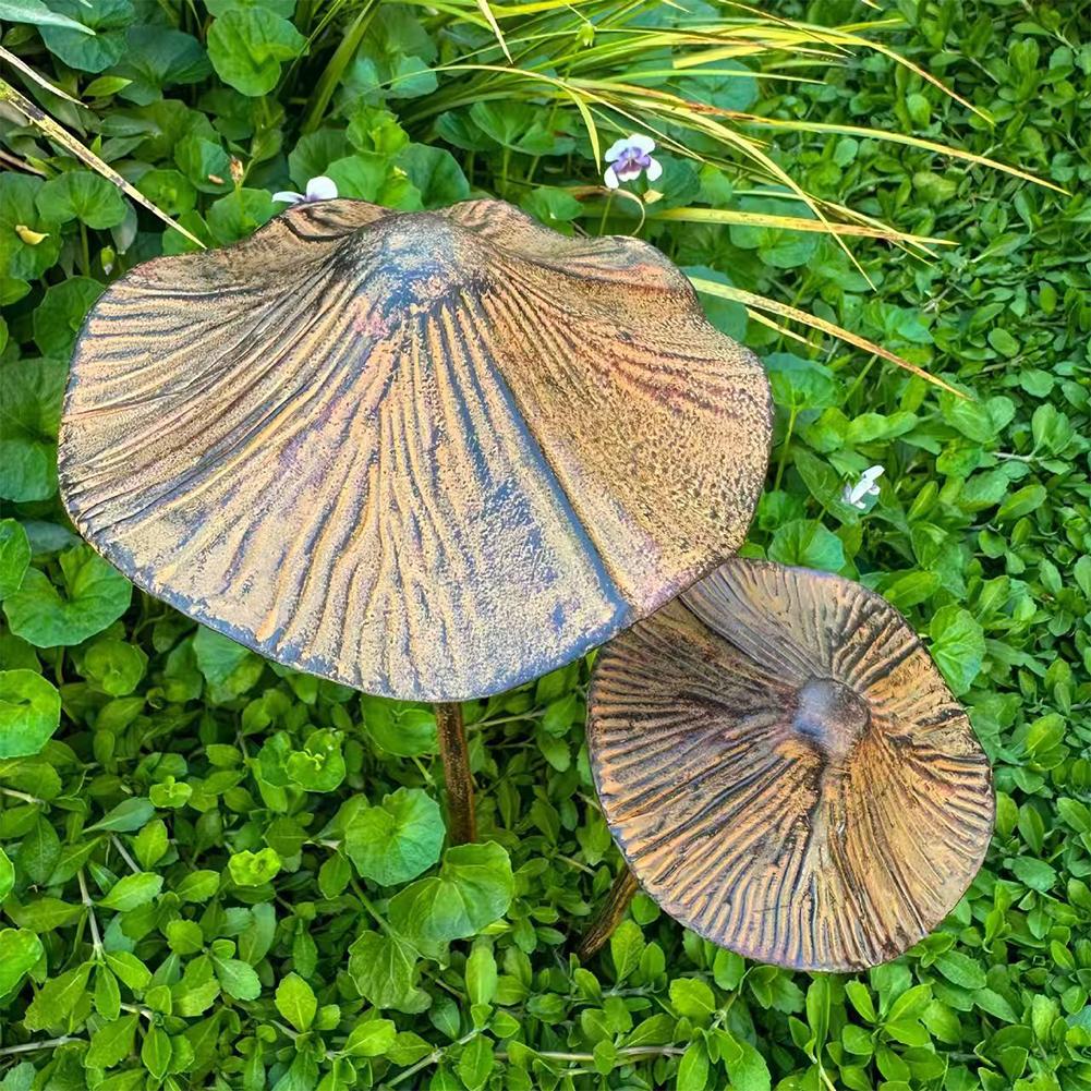 Retro Metal Rusty Mushroom Gar - Bonsai Gardening ulasan dan harga