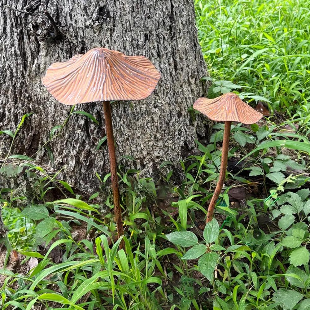 Retro Metal Rusty Mushroom Gar - Bonsai Gardening ulasan dan harga