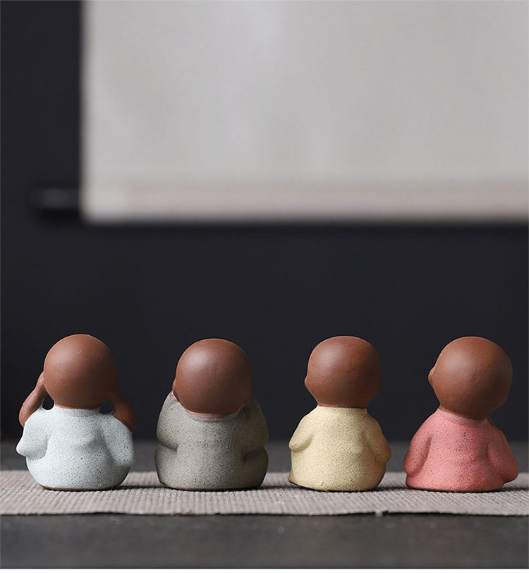 Y Ceramic Mini Monk Figurines  - Bonsai Garden Meaning ulasan dan harga