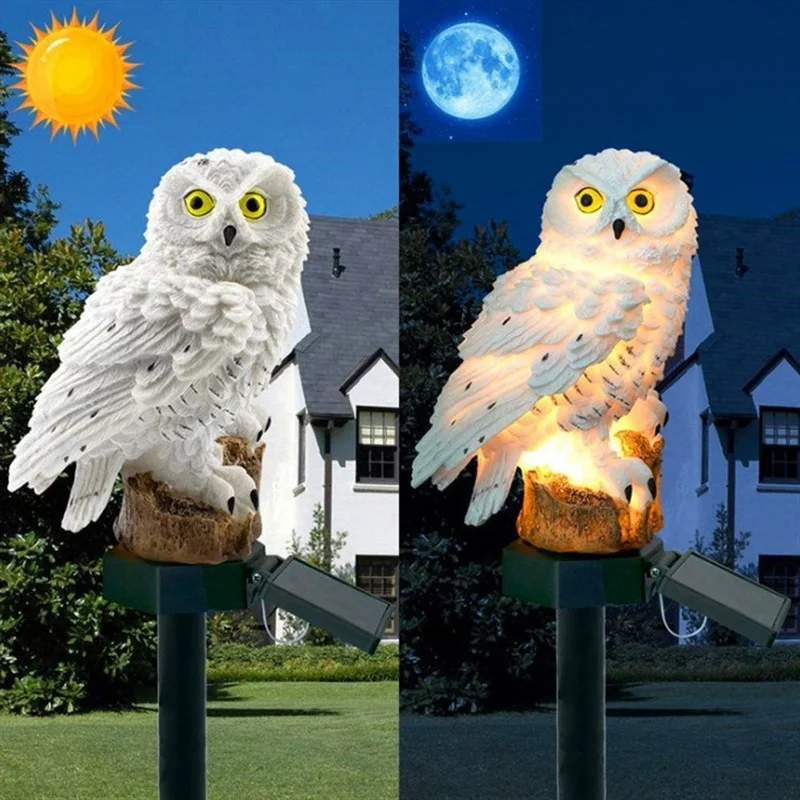 Solar Owl Statue Garden Light  - Bonsai Garden Ornaments ulasan dan harga