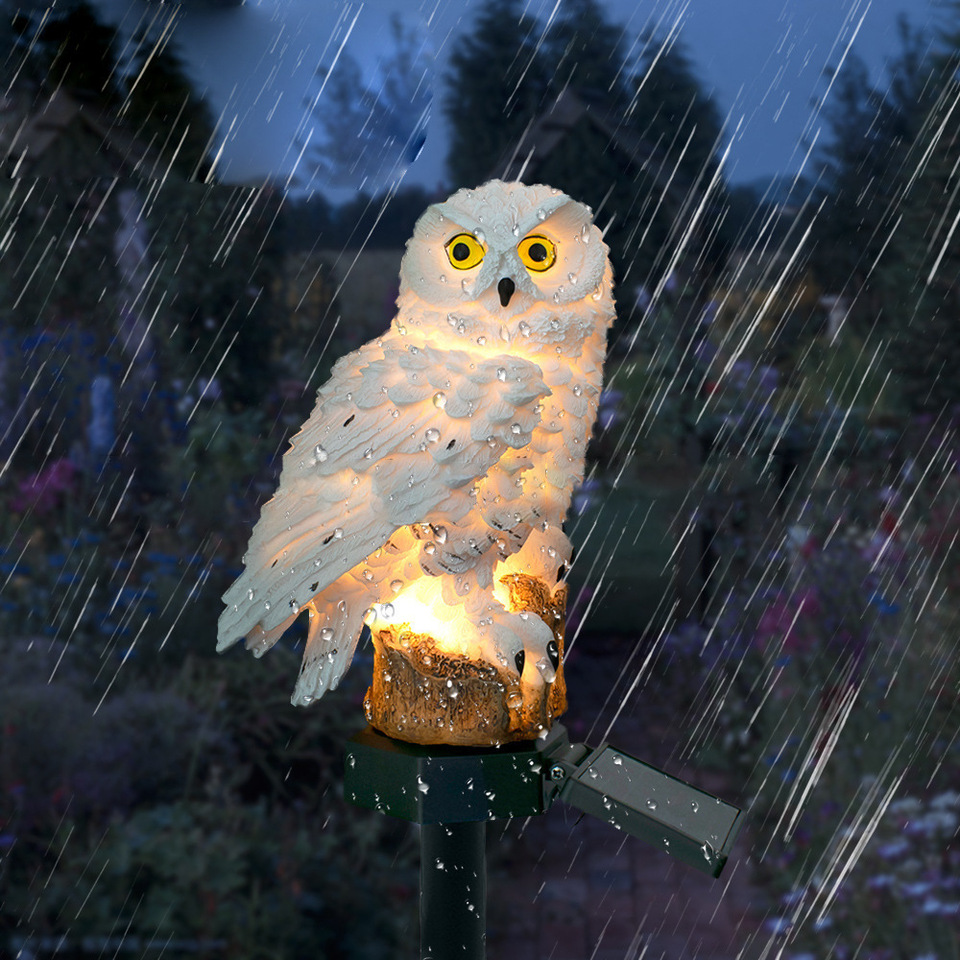 Solar Owl Statue Garden Light  - Bonsai Garden Ornaments ulasan dan harga