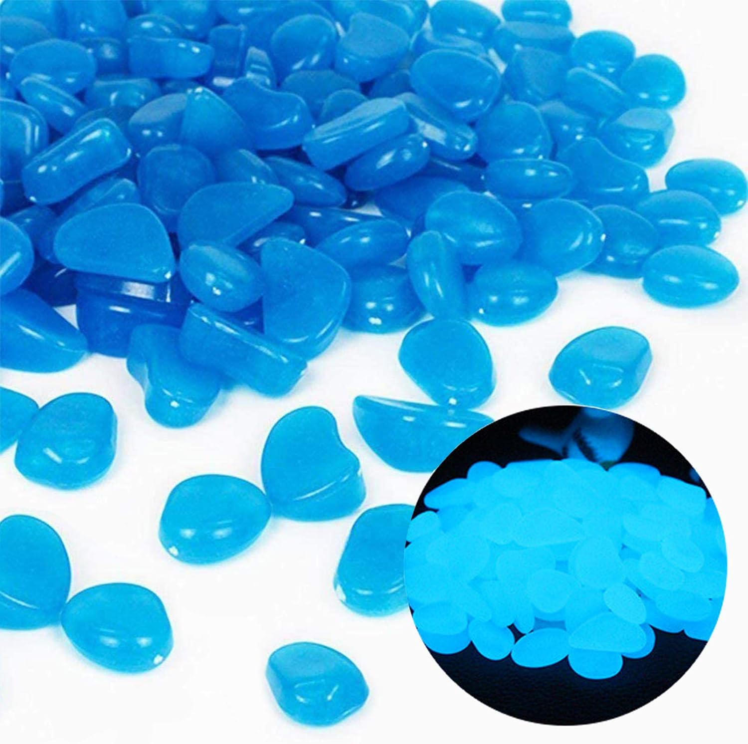 Fish Tank Rocks Glow Blue Pebb - Bonsai Garden Pot ulasan dan harga