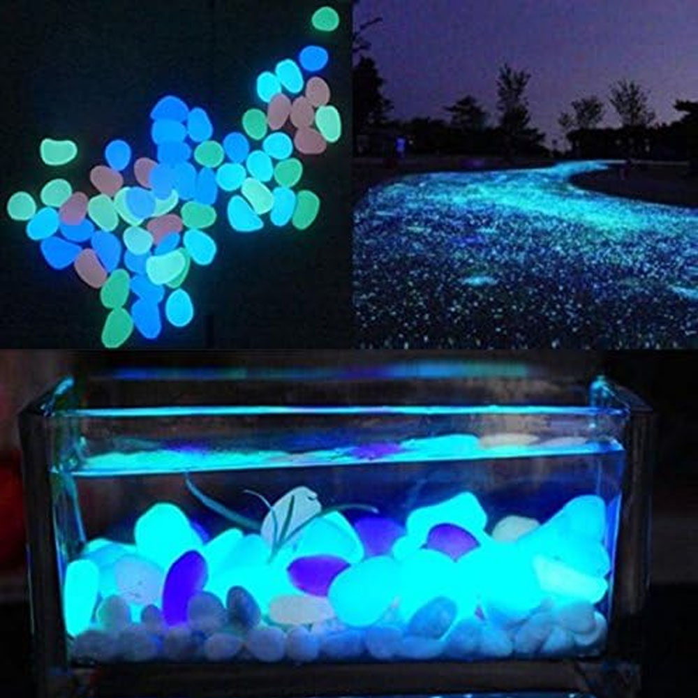 Fish Tank Rocks Glow Blue Pebb - Bonsai Garden Pot ulasan dan harga