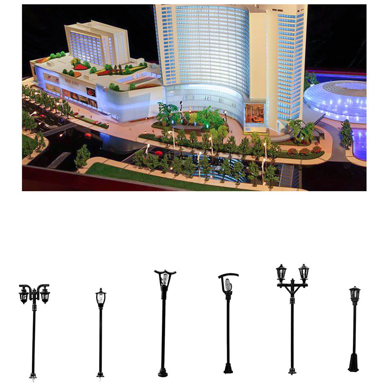 4Pcs Miniatures Road Light Mic - Bonsai Garden Chinese Garden ulasan dan harga