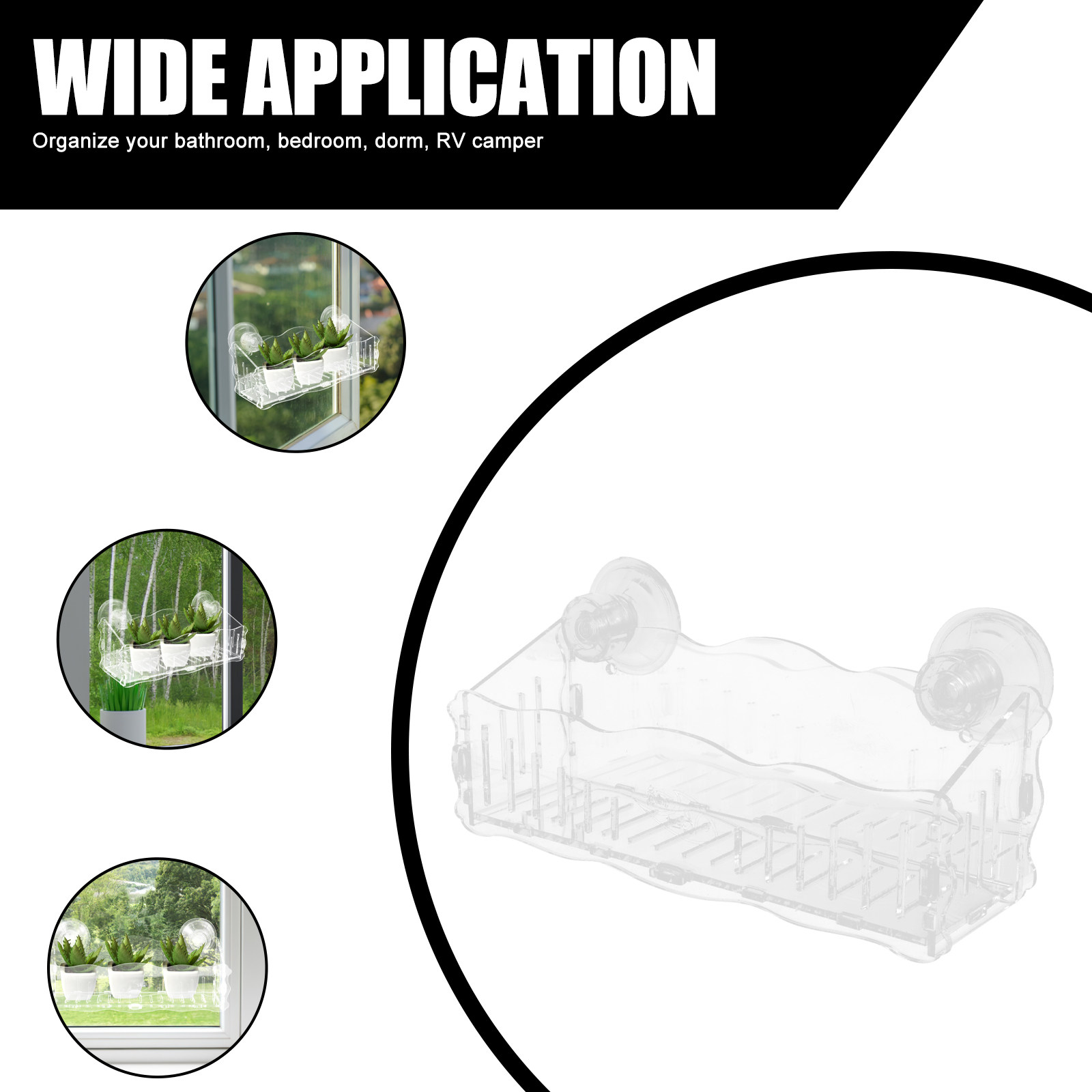 Suction Cup Plant Shelf Acryli - Bonsai Garden Pot ulasan dan harga